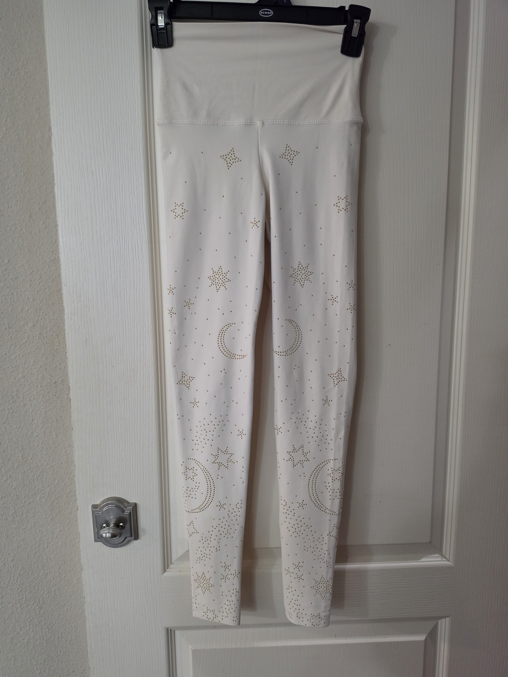 Beach Riot Cream Leggings with Gold Star & Moon Accents